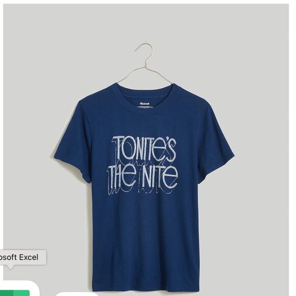 Tonite's The Nite Graphic Softfade Cotton Crewneck Relaxed Tee, NWT, size Med - Picture 6 of 7